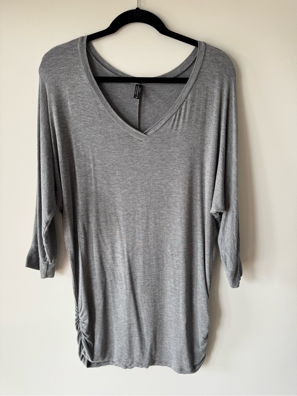 Classic Gray V-Neck Long Sleeve Dolman Top